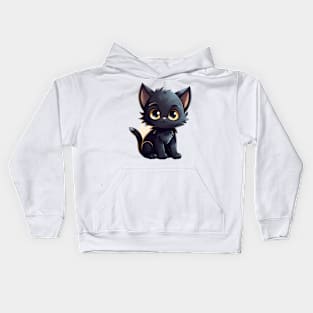 Black Panther Kitty Kids Hoodie